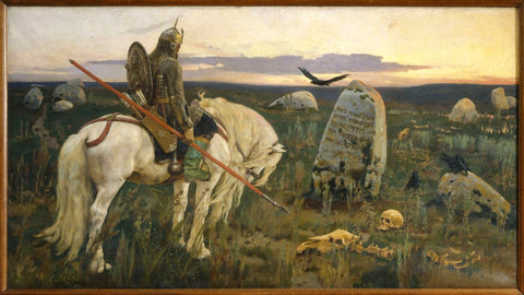 Knight At the Crossroads - Large Art Prints by Viktor Vasnetsov