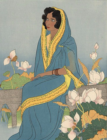 The Indian Poetess by Paul Jacoulet