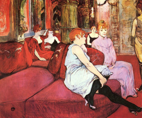 In Salon Of Rue Des Moulins by Henri de Toulouse-Lautrec