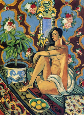 Decorative Figure On An Ornamental Background (Figure décorative sur un fond ornemental) – Henri Matisse Painting by Henri Matisse