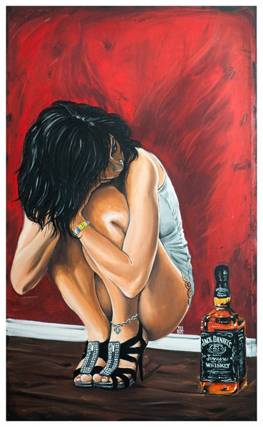 Thinking About Jack Daniels - Canvas Prints