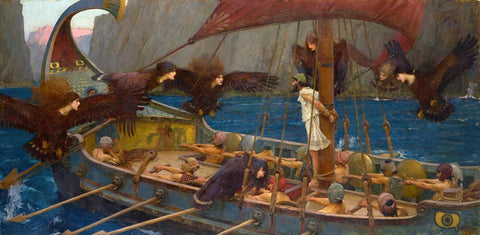 Ulysses And The Sirens - Framed Prints by John William Waterhouse