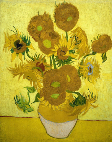 Vase with Fifteen Sunflowers - Fridge Magnets by Vincent van Gogh