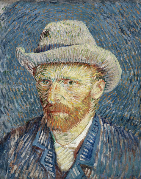 Self-Portrait With Grey Felt Hat Art By Vincent Van Gogh Fridge Magnets
