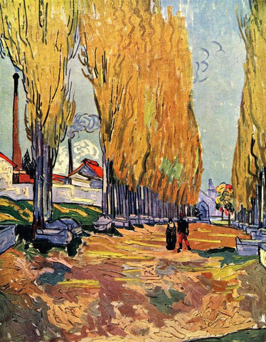 Les Alyscamps Falling Leaves - Large Art Prints by Vincent Van Gogh