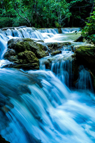 Kuang Si Waterfall - Canvas Prints by Janet Simmons