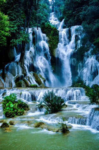 Kuang Si waterfall - Framed Prints