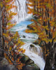 Autumn Waterfall - Canvas Prints