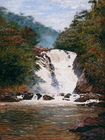 Votorantim Waterfall Painting by Almeida Júnior