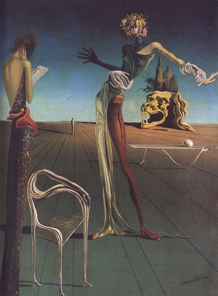 Woman With a Head of Roses (Mujer con cabeza de rosas) - Salvador Dali Painting - Surrealism Art - Posters