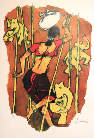 Gaja Gamini - 2 - Life Size Posters by M F Husain