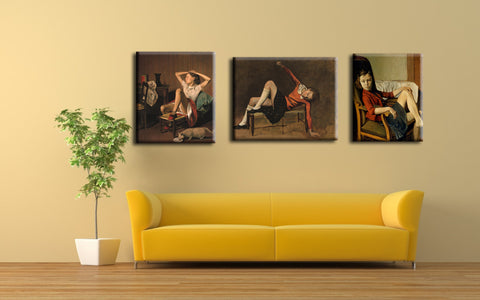 Set Of 3 Therese Paintings by Balthus- Therese on a Bench Seat, Therese Dreaming And Therese  - Gallery Wrapped Art Print by Balthus