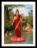 Set of 3 Ganesh Lakshmi Saraswati - Raja Ravi Varma  - Framed Posters - Small (10 x 18) inches each